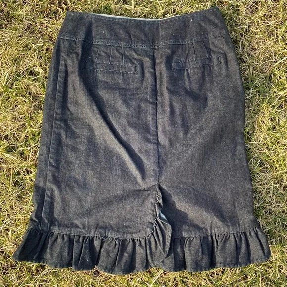 EUC Anthropologie Leifsdottir ruffle denim skirt - Picture 3 of 4